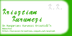 krisztian kurunczi business card